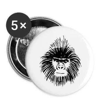 gorilla - Buttons klein 25 mm (5er Pack) - Weiß - Vorne