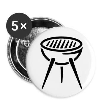 Grill BBQ - Buttons small 1''/25 mm (5-pack) - white - Front