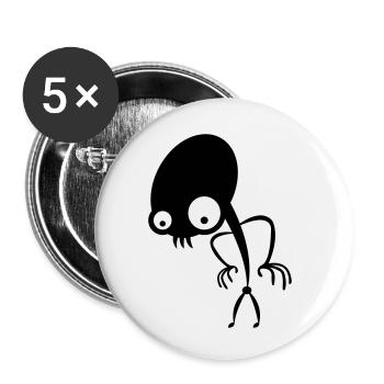 alien - Buttons klein 25 mm (5er Pack) - Weiß - Vorne