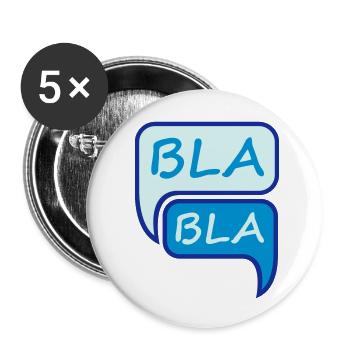 Bla Bla Design - Buttons klein 25 mm (5er Pack) - Weiß - Vorne