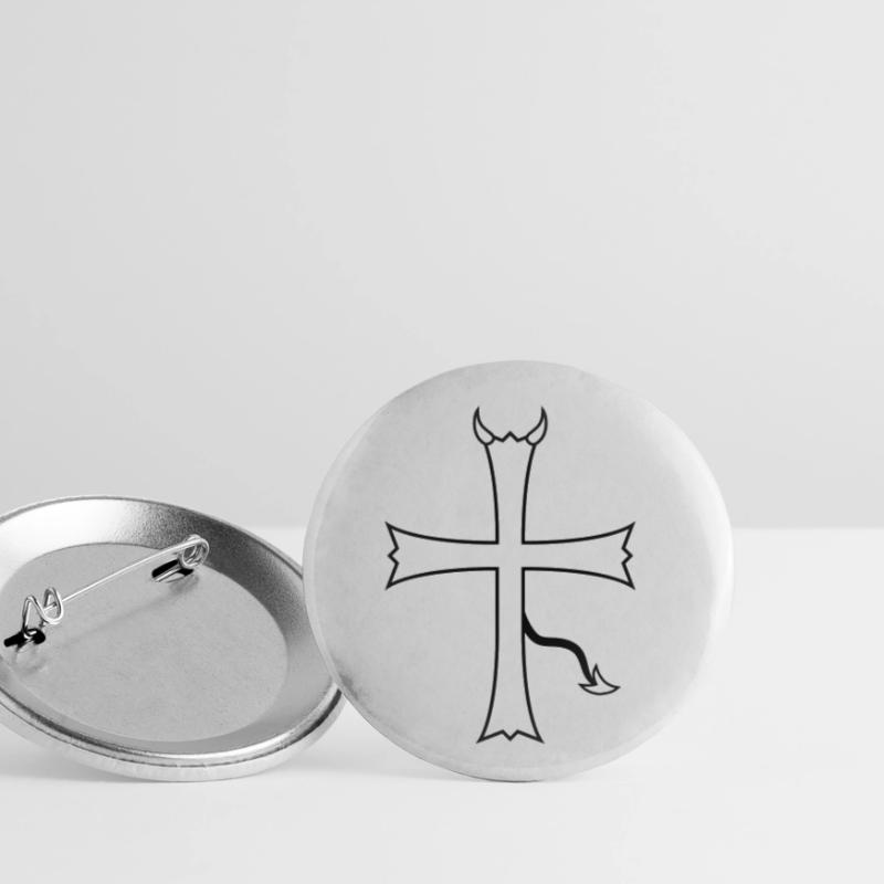satan evil hell devil daemon hoerner church sy Buttons small 1''/25 mm (5-pack)