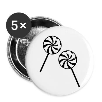 lolli_f1 - Buttons klein 25 mm (5er Pack) - Weiß - Vorne