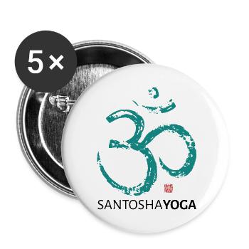 SANTOSHA YOGA COLOGNE - Buttons small 1''/25 mm (5-pack) - white - Front