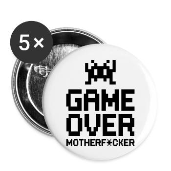 game over motherf*cker - Buttons small 1''/25 mm (5-pack) - white - Front
