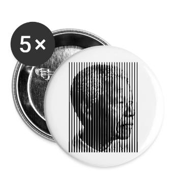 Mandela Freedom For all (1c) - Lot de 5 petits badges (25 mm) - blanc - Devant