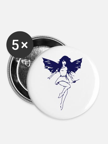 elfe - Buttons klein 25 mm (5er Pack) - Weiß