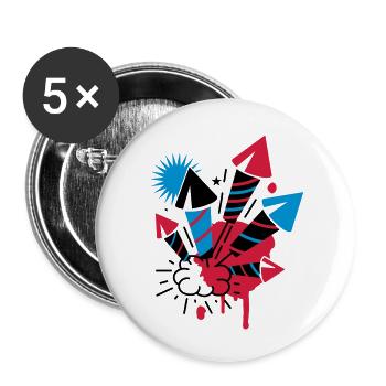 A firework - Buttons small 1''/25 mm (5-pack) - white - Front