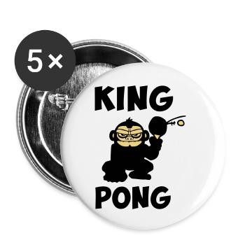 ping pong, tennis de table humour drôle - Lot de 5 petits badges (25 mm) - blanc - Devant