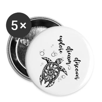 Explore Dream Discover - Buttons small 1''/25 mm (5-pack) - white - Front