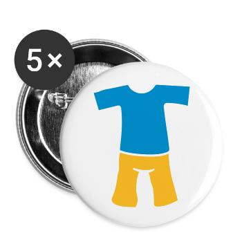 kleidung heiss t shirt oberteil kleidung hose anzi - Buttons klein 25 mm (5er Pack) - Weiß - Vorne