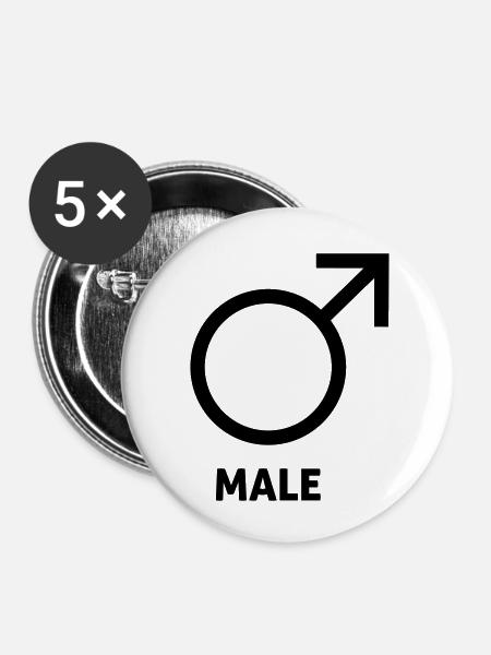 Lustige Geschenke für Männer - Buttons klein 25 mm (5er Pack) - Weiß