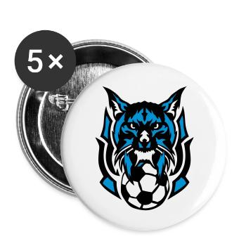 football lynx wild logo animal club - Buttons small 1''/25 mm (5-pack) - white - Front