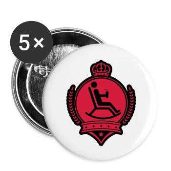 chilling_shield_po2 - Buttons klein 25 mm (5er Pack) - Weiß - Vorne