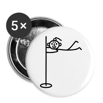 Pole dance Frau - Buttons klein 25 mm (5er Pack) - Weiß - Vorne