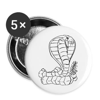 Cobra Vector - Lot de 5 petits badges (25 mm) - blanc - Devant
