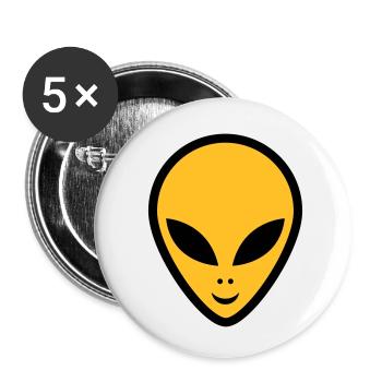 alien - Buttons klein 25 mm (5er Pack) - Weiß - Vorne