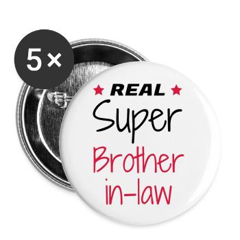 Ehe Schwager Liebe Paar Schwägerin Frau Braut Love - Buttons klein 25 mm (5er Pack) - Weiß - Vorne