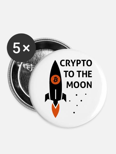 crypto - Buttons klein 25 mm (5er Pack) - Weiß