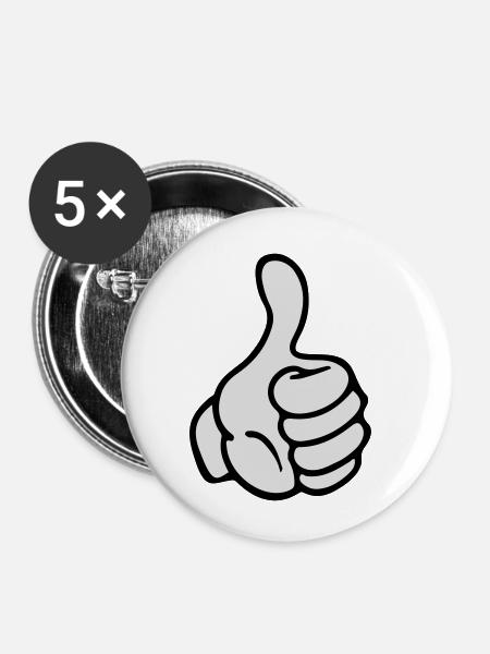 hand comic - Buttons klein 25 mm (5er Pack) - Weiß