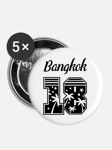 bangkok 18 - Buttons klein 25 mm (5er Pack) - Weiß