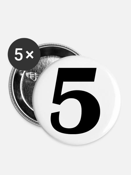 5 - Buttons klein 25 mm (5er Pack) - Weiß