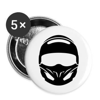 helmet - Buttons small 1''/25 mm (5-pack) - white - Front