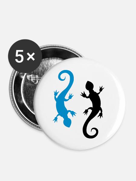 salamander_2 - Buttons klein 25 mm (5er Pack) - Weiß