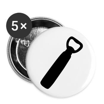 flaschenoefffner - Buttons klein 25 mm (5er Pack) - Weiß - Vorne