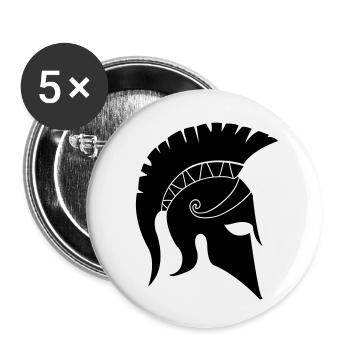 spartaner_001 - Lot de 5 petits badges (25 mm) - blanc - Devant