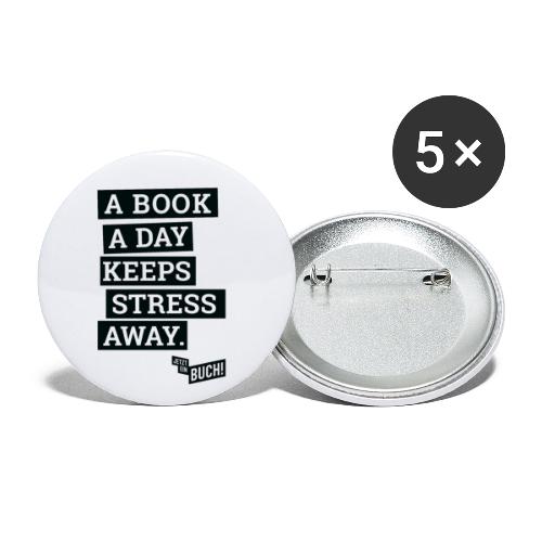 A Book A Day (schwarz) - Buttons klein 25 mm (5er Pack)
