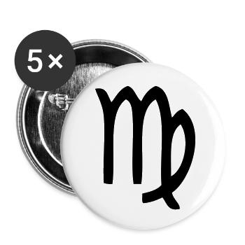 sternzeichen leer - Buttons klein 25 mm (5er Pack) - Weiß - Vorne