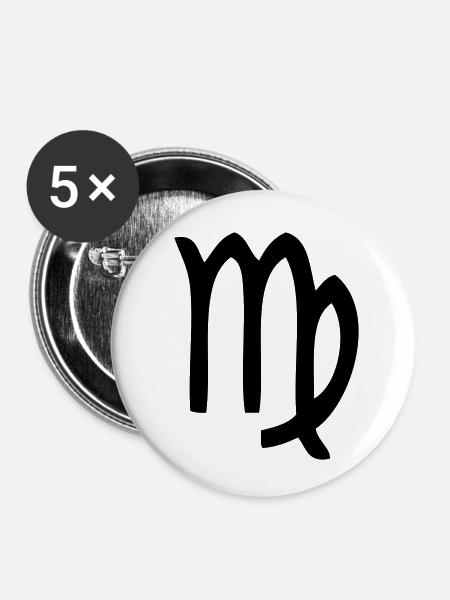 sternzeichen leer - Buttons klein 25 mm (5er Pack) - Weiß