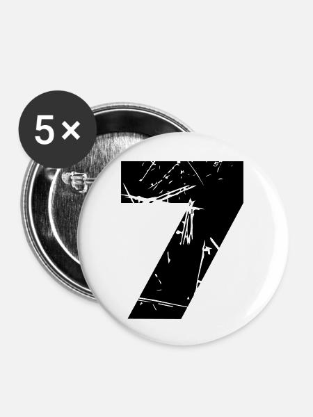 7 - Buttons klein 25 mm (5er Pack) - Weiß