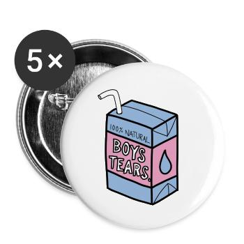 Larmes de garçons Heartbreaker - Lot de 5 petits badges (25 mm) - blanc - Devant