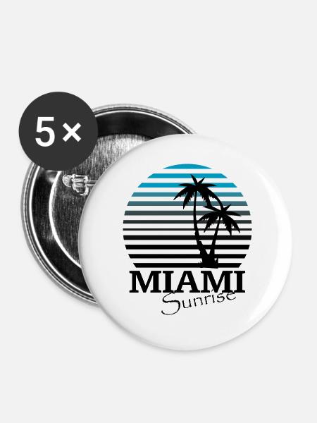 Florida - Buttons klein 25 mm (5er Pack) - Weiß