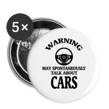 Car Auto - Buttons klein 25 mm (5er Pack) - Weiß - Vorne
