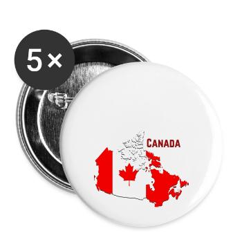 Toronto Canada Canada Flag Canadian Flag Fan - Buttons small 1''/25 mm (5-pack) - white - Front