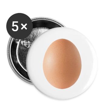 Egg, New Year - Buttons small 1''/25 mm (5-pack) - white - Front