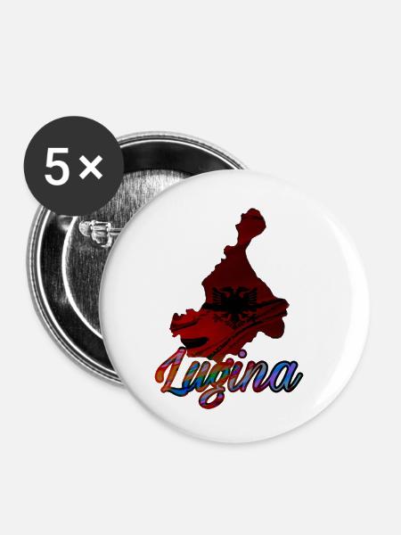 Lugina - Buttons klein 25 mm (5er Pack) - Weiß