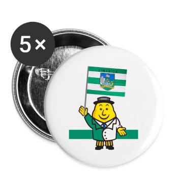 Limerick GAA - Buttons klein 25 mm (5er Pack) - Weiß - Vorne
