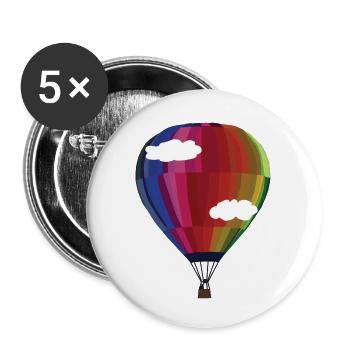 Ballon - un morceau de liberté. - Lot de 5 petits badges (25 mm) - blanc - Devant