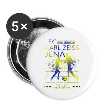 FC Carl Zeiss Jena - Buttons klein 25 mm (5er Pack) - Weiß - Vorne