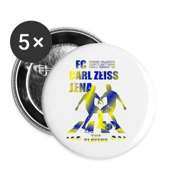FC Carl Zeiss Jena - Buttons klein 25 mm (5er Pack) - Weiß - Vorne