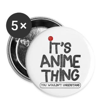 Anime lovers - C'est une chose d'anime - Lot de 5 petits badges (25 mm) - blanc - Devant