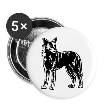 Hollandse Herder - Lot de 5 petits badges (25 mm) - blanc - Devant