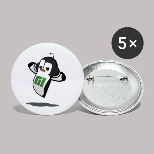 Manjaro Mascot strong left - Buttons small 1''/25 mm (5-pack)