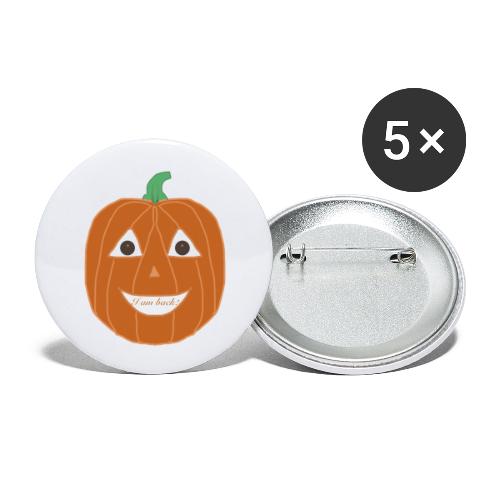 kürbis pumpkin i am back - Buttons klein 25 mm (5er Pack)