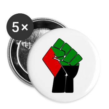 POING MADA - Lot de 5 petits badges (25 mm) - blanc - Devant