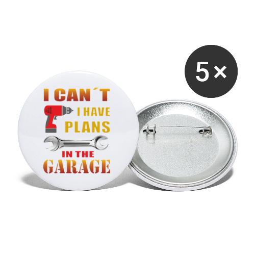 No puedo tengo planes en el garaje - Paquete de 5 chapas pequeñas (25 mm)