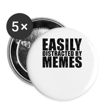 Mème drôle de dicton - Lot de 5 petits badges (25 mm) - blanc - Devant